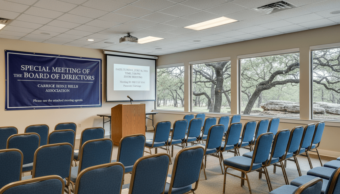 Special Meeting of the Board